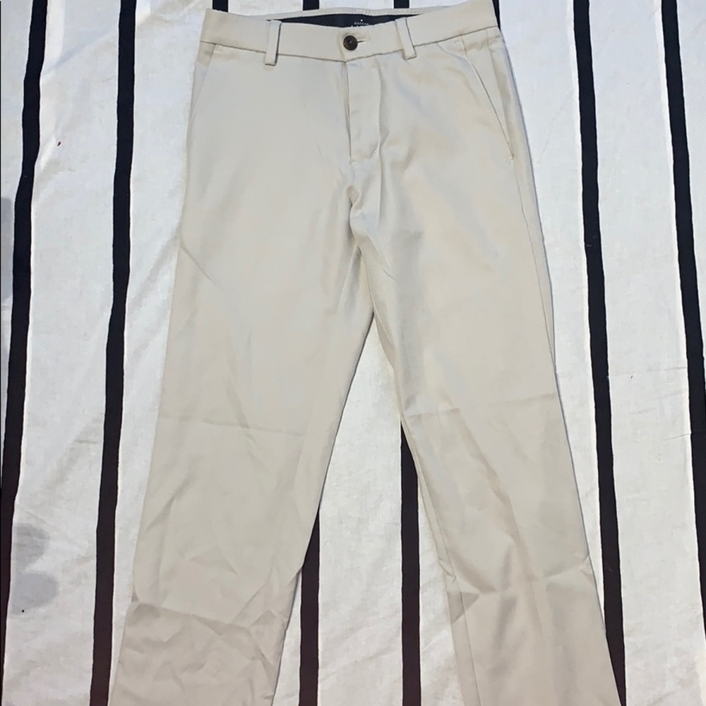 men’s cream haggar dress pants